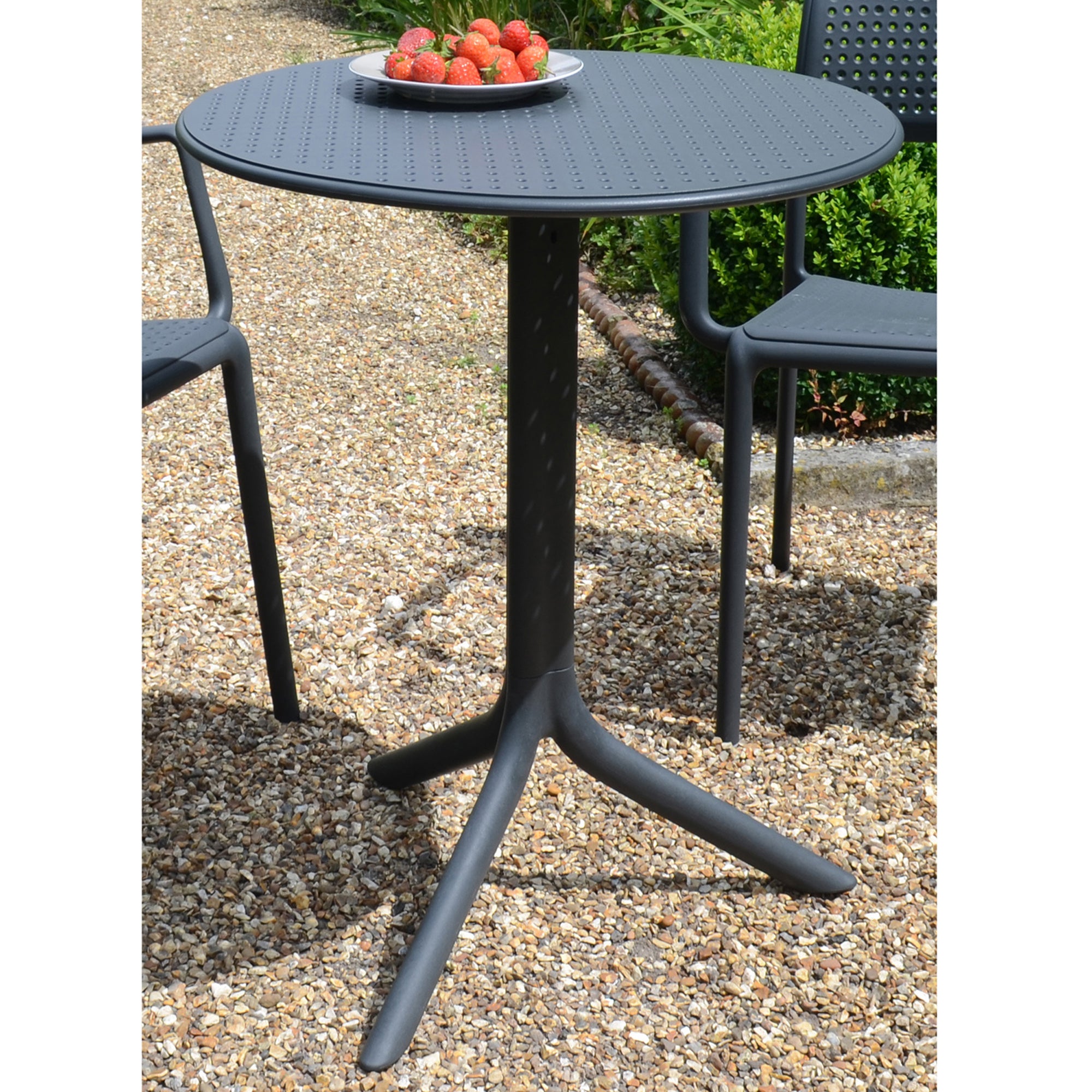 Nardi Anthracite Step Table with 2 Net Chair Set Dining Sets Nardi   