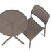 Nardi Turtle Dove Grey Step Table with 2 Bistrot Chair Set Dining Sets Nardi   