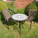 Summer Terrace Verde Bistro Set with 2 San Remo Chairs Dining Sets Summer Terrace   