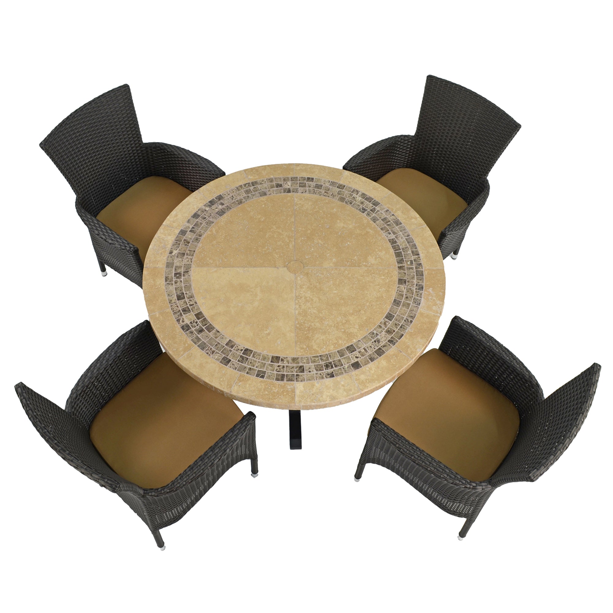 Byron Manor Vermont Dining Table with 4 Stockholm Brown Chairs Dining Sets Byron Manor   