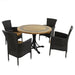 Byron Manor Vermont Dining Table with 4 Stockholm Brown Chairs Dining Sets Byron Manor   