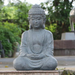 Solstice Sculptures Buddha Sitting Grey Charcoal Effect Statues Solstice Sculptures   