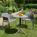 Nardi Turtle Dove Grey Step Table with 2 Net Chair Set Dining Sets Nardi   