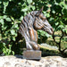 Solstice Sculptures Horse Head 41cm Aluminium Dark Verdigris Statues Solstice Sculptures   