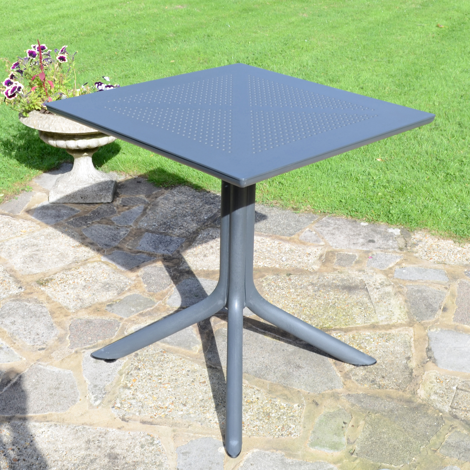 Nardi Clip 70cm Garden Resin Table in Anthracite Grey Tables Nardi   