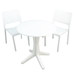 Trabella White Levante Dining Table with 2 Mistral Chairs Dining Sets Trabella Default Title  