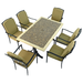 Byron Manor Wilmington Garden Dining Table With 6 Ascot Chairs Set Dining Sets Byron Manor Default Title  