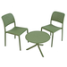Nardi Step Adjustable Table With 2 Bistrot Chair Set in Olive Green Dining Sets Nardi Default Title  