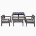 Trabella Venice Outdoor Garden Dining Set in Anthracite Dining Sets Trabella   