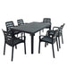 Trabella Salerno Dining Table with 6 Siena Chairs Garden Set in Anthracite Dining Sets Trabella   