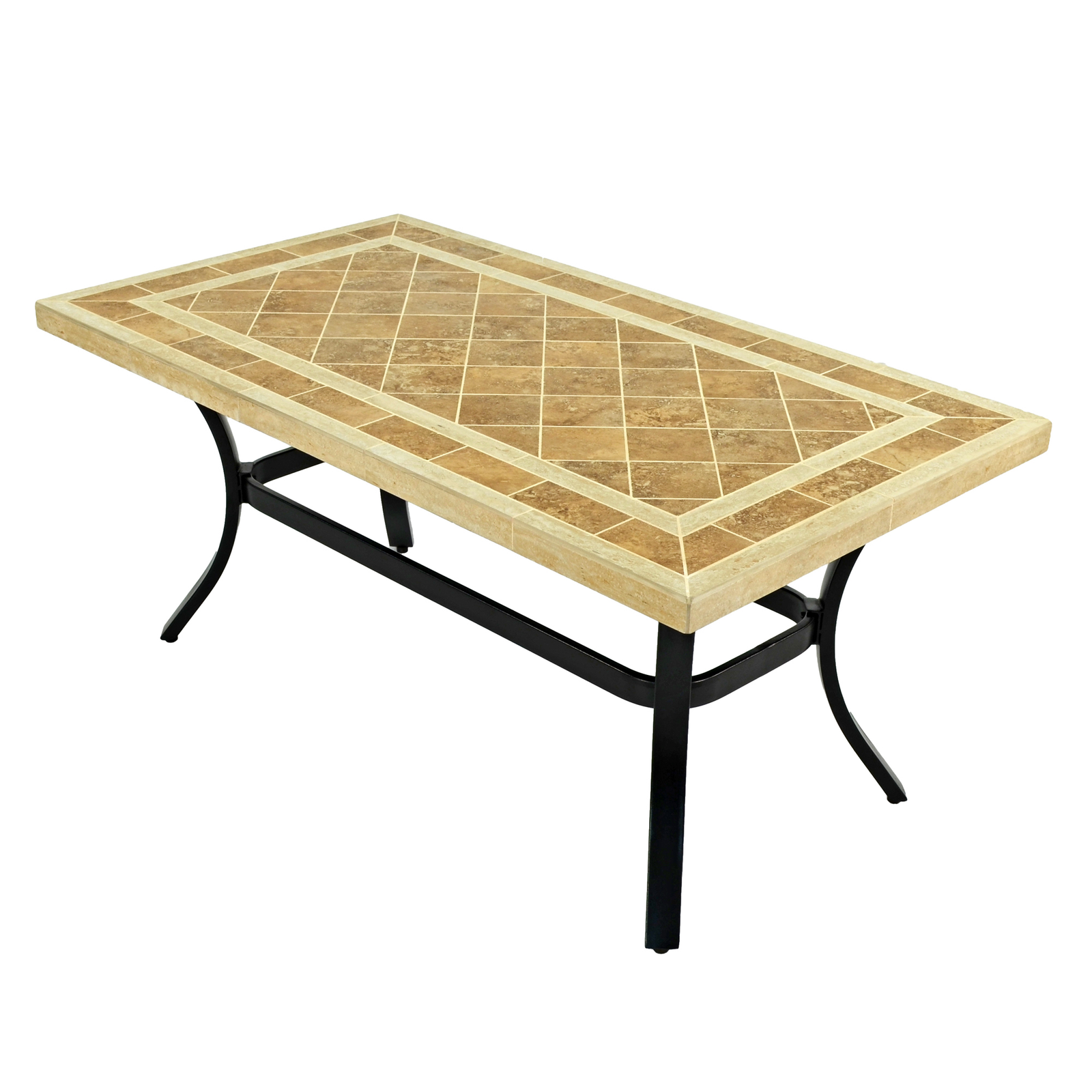 Stone and wrought iron coffee table 2025