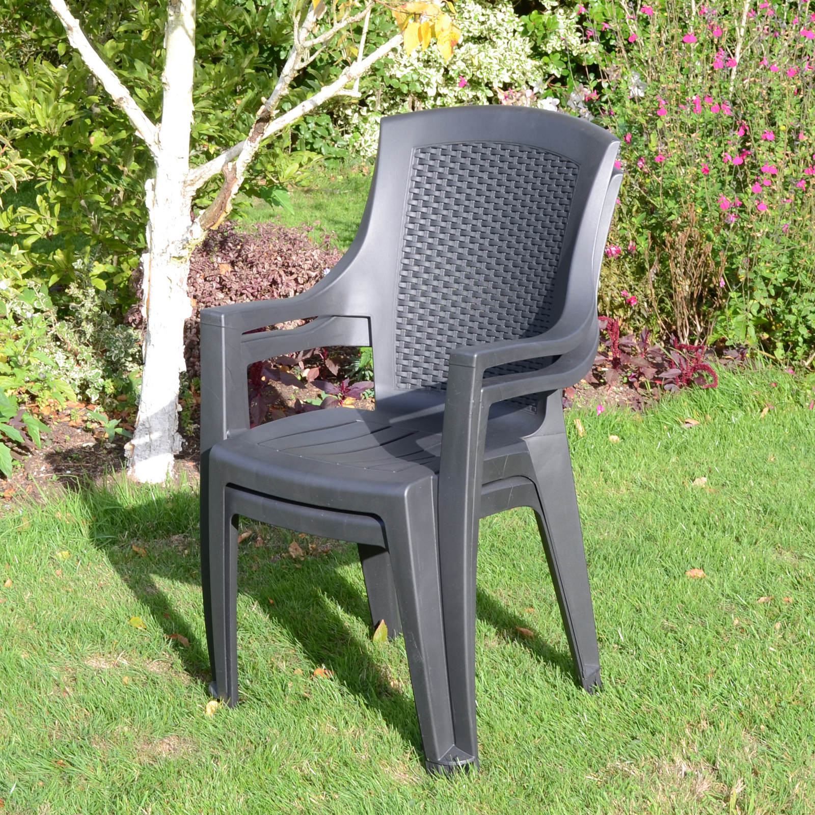 Trabella Sedini Stack Chair Anthracite Grey (Pack of 2) Chairs Trabella   