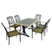 Byron Manor Wilmington Mosaic Stone Garden Dining Table With 6 Ascot Chairs Set Dining Sets Byron Manor   