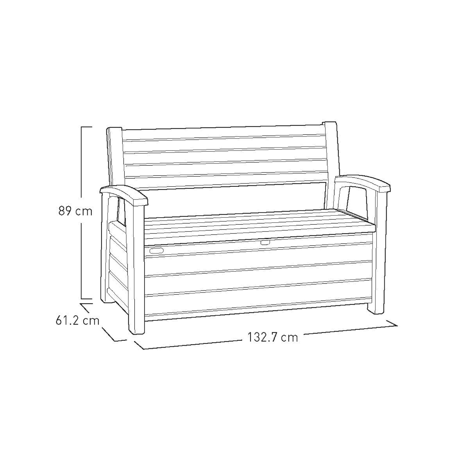 Keter Hudson Storage Bench in Grey Ruby s Garden Boutique