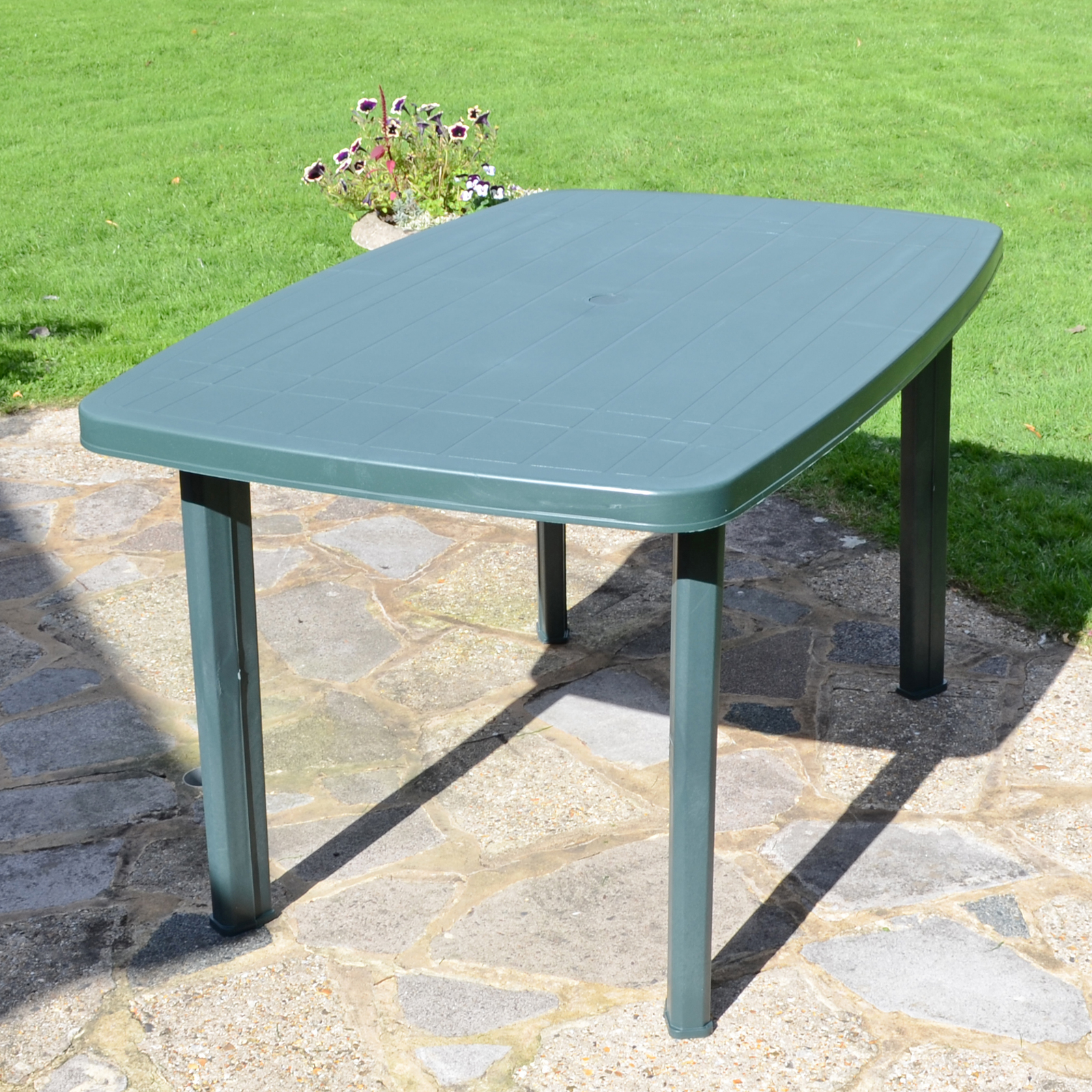 Trabella Rimini Rectangular Table With 4 Parma Chairs Set Green Dining Sets Trabella   