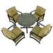 Byron Manor Monterey Garden Dining Table With 4 Windsor Lounge Chair Set Dining Sets Byron Manor   