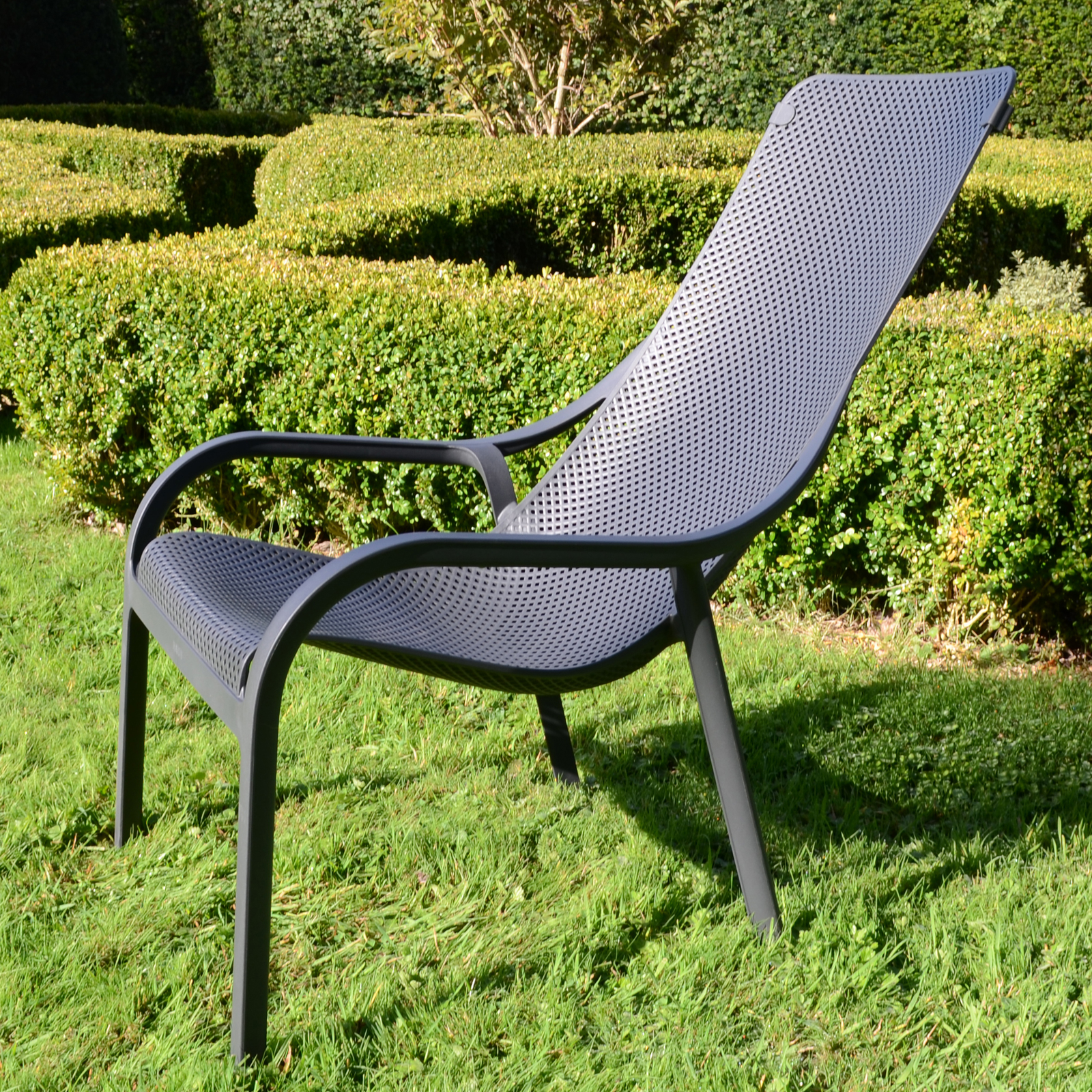 Nardi Net Lounge Garden Chair in Anthracite Grey Pack of 2