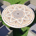 Byron Manor Montpellier Mosaic Stone Garden Dining Table with 4 Ascot Chairs Dining Sets Byron Manor   