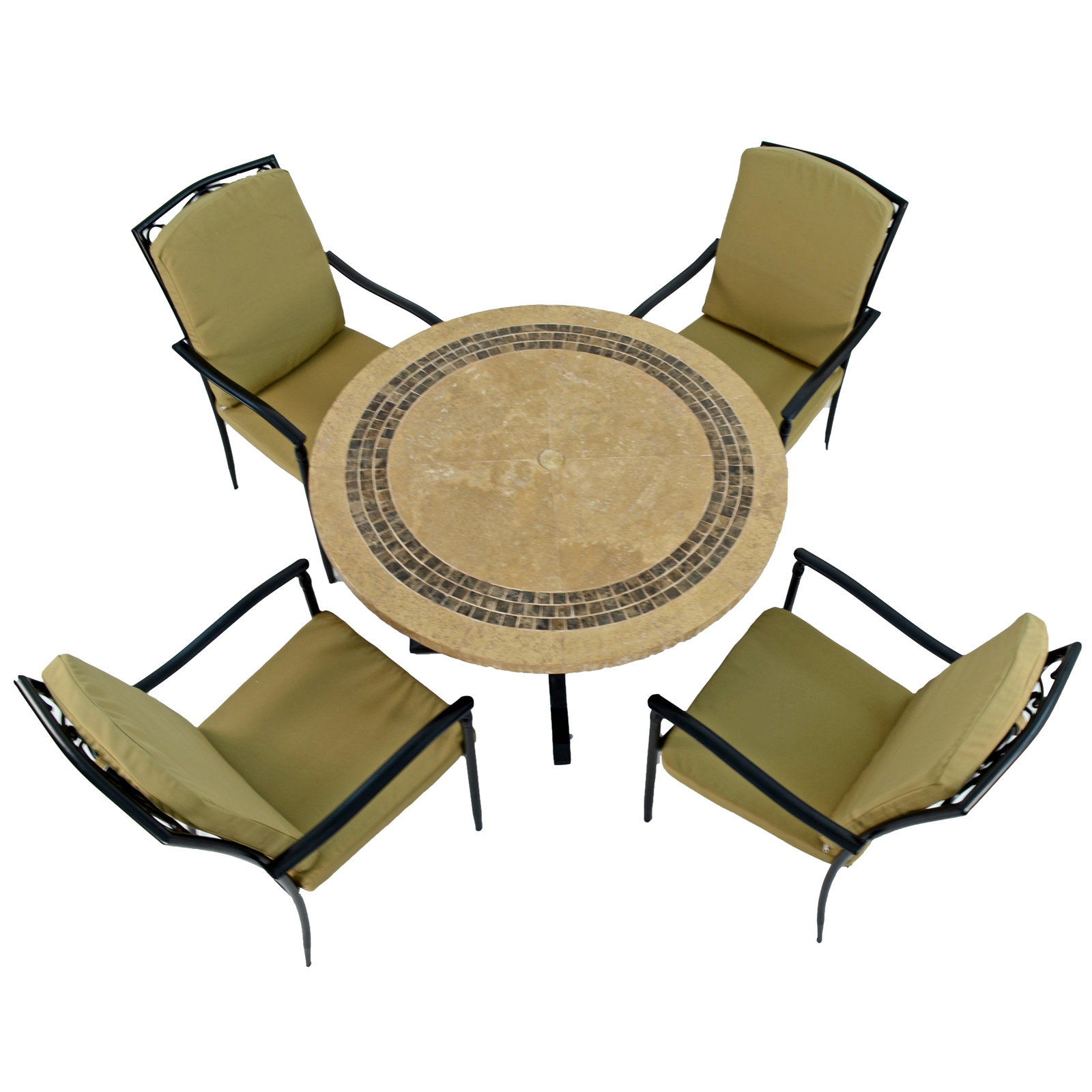 Byron Manor Vermont Garden Dining Table With 4 Ascot Chairs Set Dining Sets Byron Manor   
