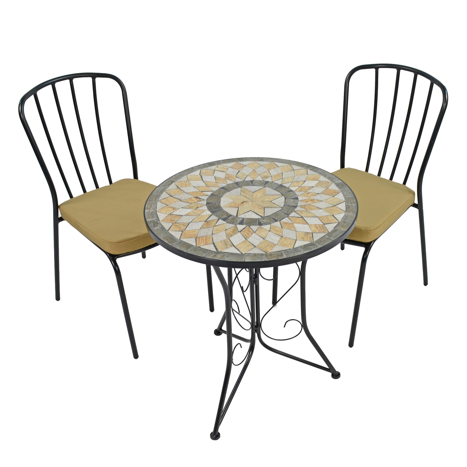 Summer Terrace Brava Bistro 60cm set with 2 Milan Chairs Dining Sets Summer Terrace   