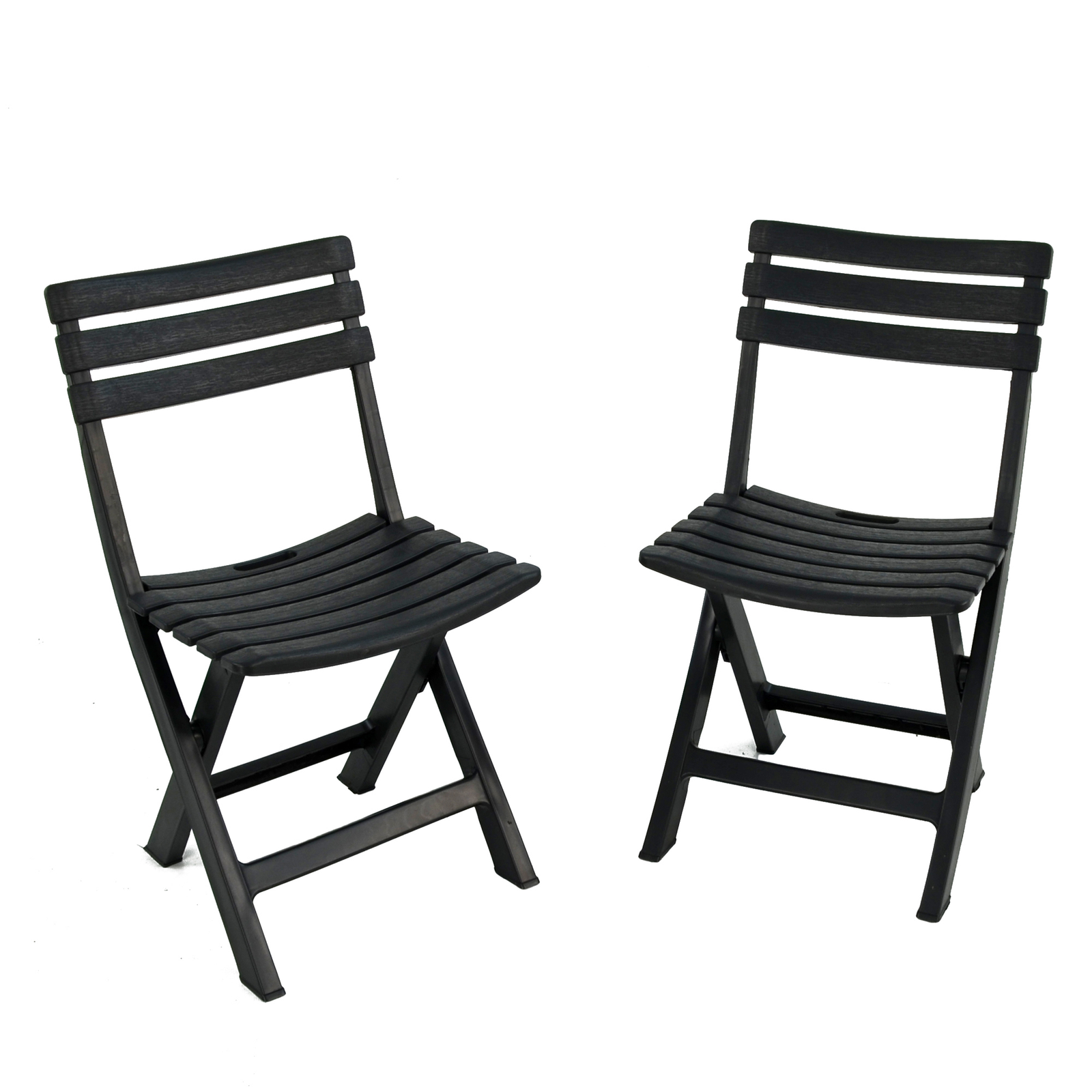Trabella Brescia Folding Chair Anthracite Grey (Pack of 2) Chairs Trabella   