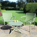 Nardi Step Low Garden Table with 2 Doga Relax Chair Set in Olive Green Dining Sets Nardi   