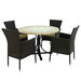 Byron Manor Provence Stone Garden Dining Table With 4 Stockholm Brown Chairs Set Dining Sets Byron Manor   
