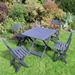 Trabella Brescia Folding Table With 4 Brescia Chairs Set Anthracite Grey Dining Sets Trabella   